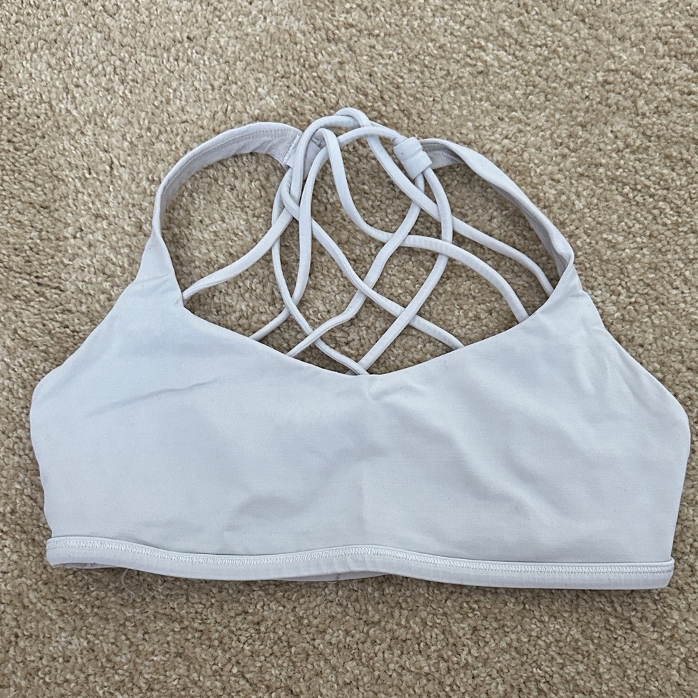Lululemon Athletica White Strappy Sports Bra